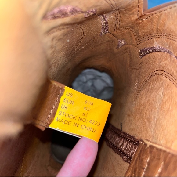 Road Wolf Rider Work Leather Western Wellington Boot Size 9.5 M - Picture 13 of 16